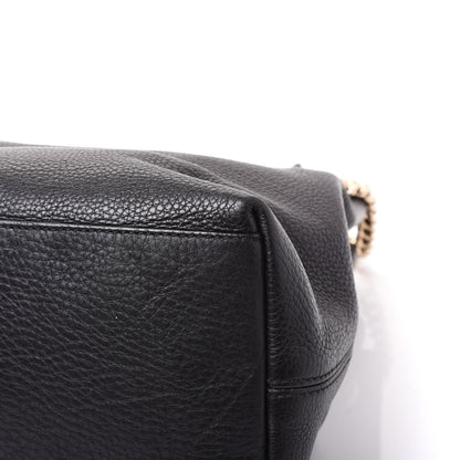 Gucci Pebbled Calfskin Medium Soho Chain Shoulder Bag Black 8 of 11