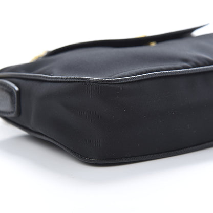 Prada Tessuto Nylon Saffiano Crossbody Bag Black 10 of 11