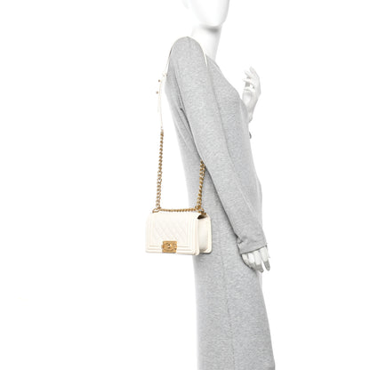 Chanel Caviar Quilted Small Boy Flap White 2 of 11