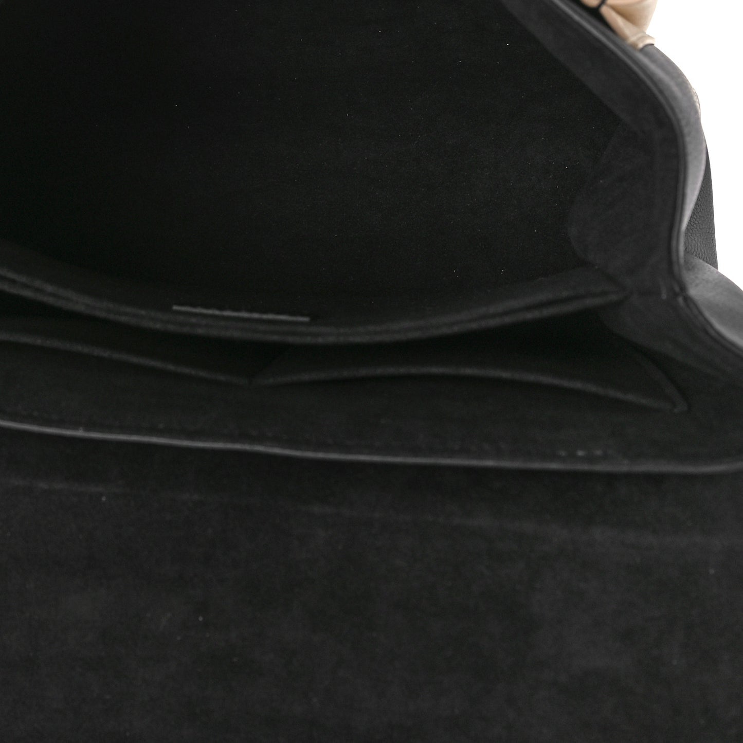 Soft Calfskin My Lockme Top Handle Vanille Black