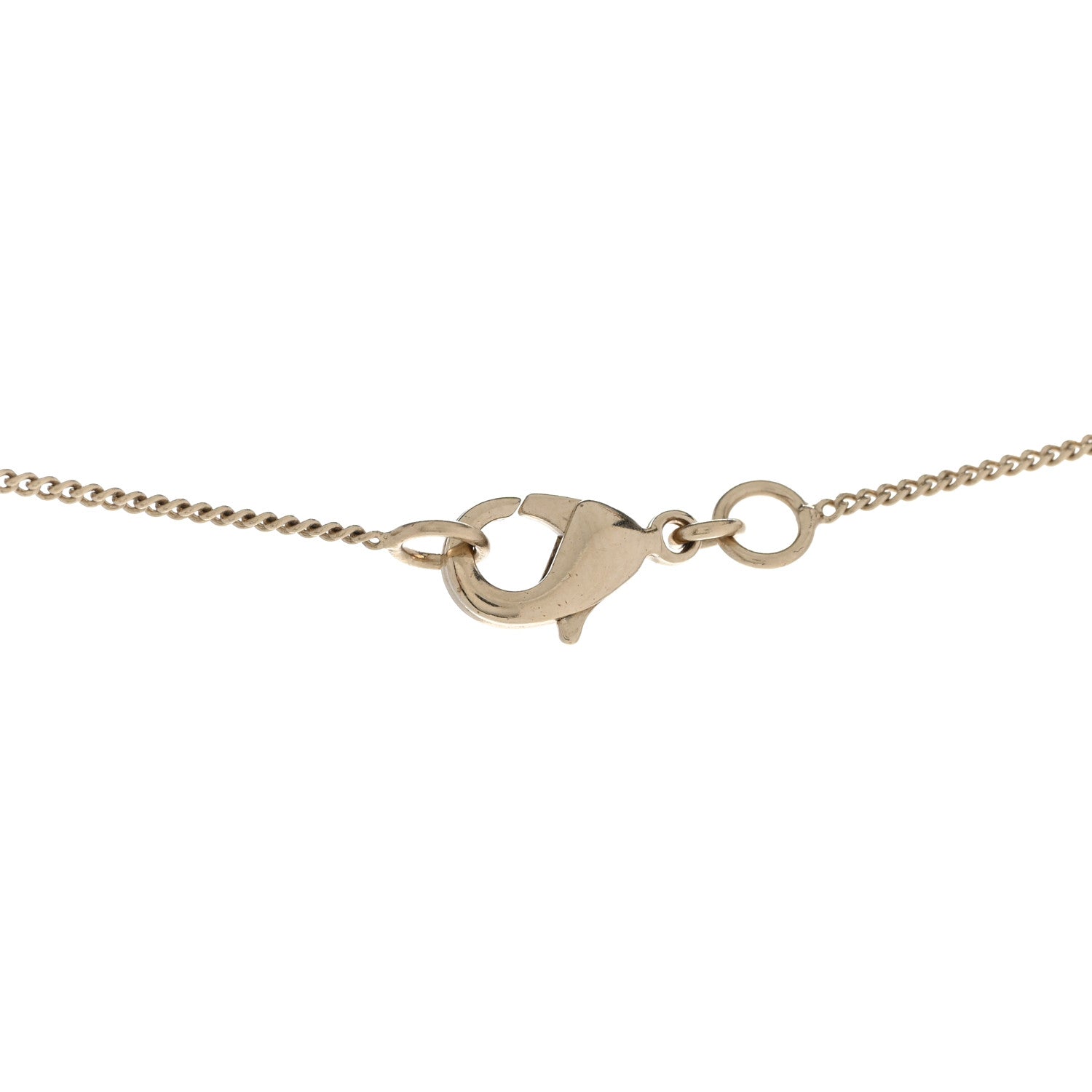 Chanel Baguette Crystal CC Necklace Light Gold 5 of 6