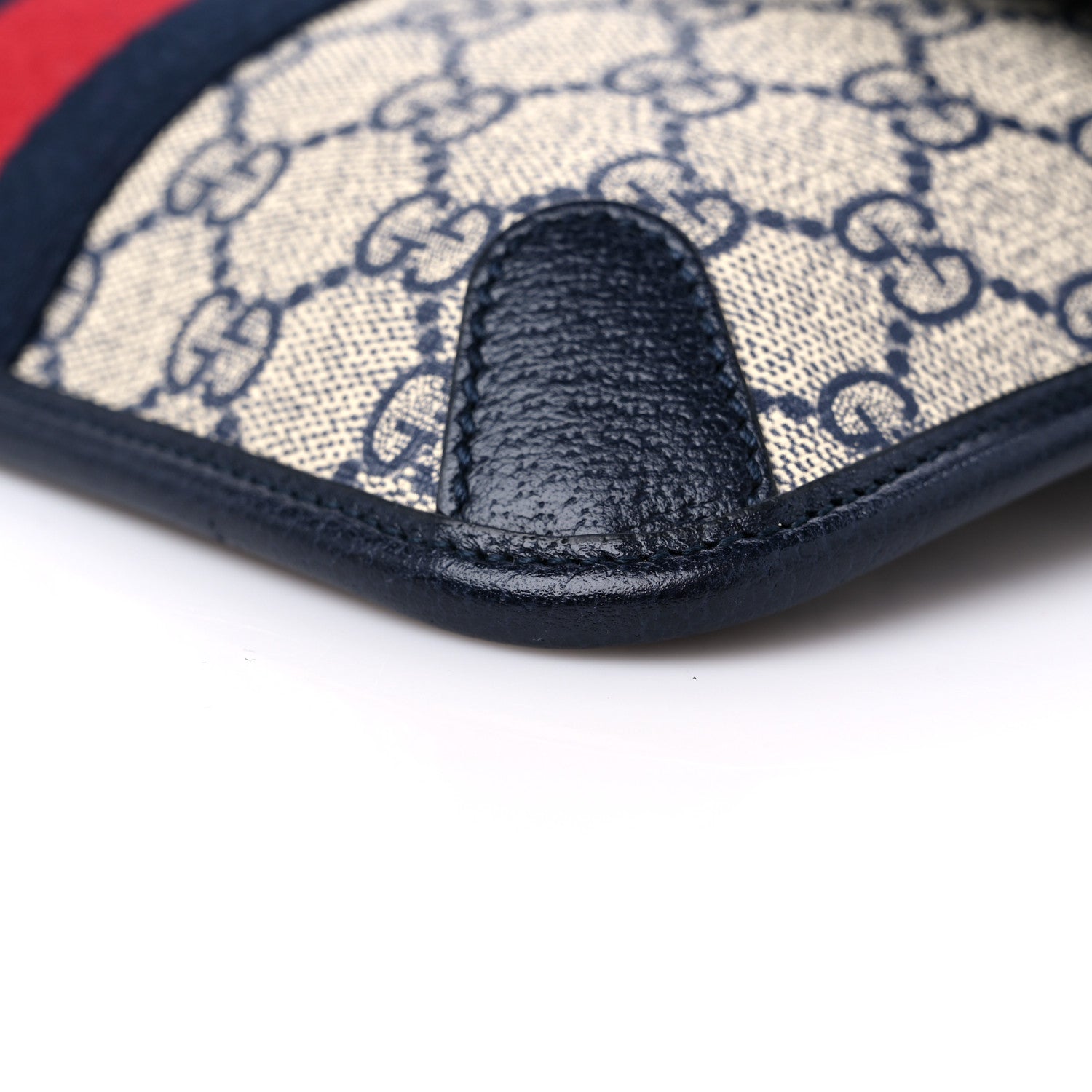Gucci GG Supreme Monogram Web Small Ophidia Belt Bag 100 40 Beige Navy 9 of 9