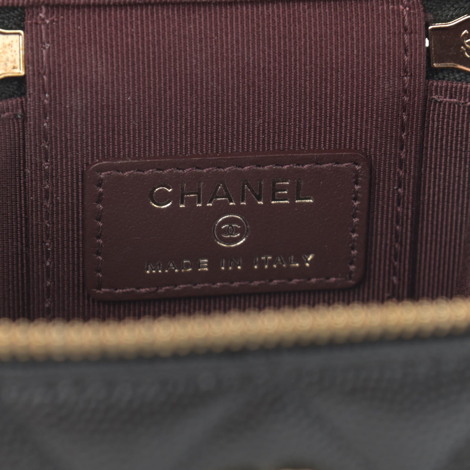 Chanel Caviar Quilted Mini Vanity Case With Chain Black 6 of 11