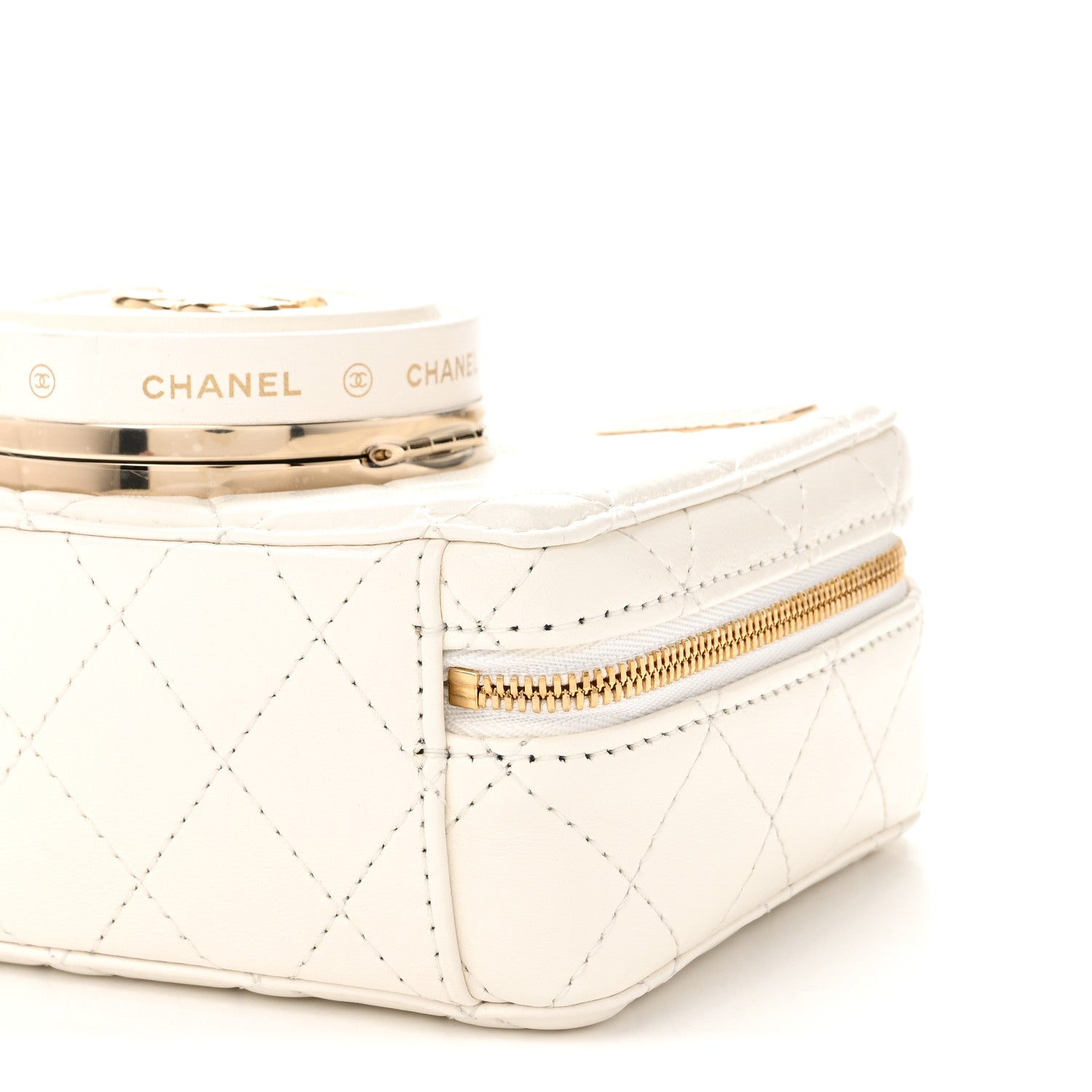 Chanel Lambskin Quilted Coco Click Bag White 10 of 11