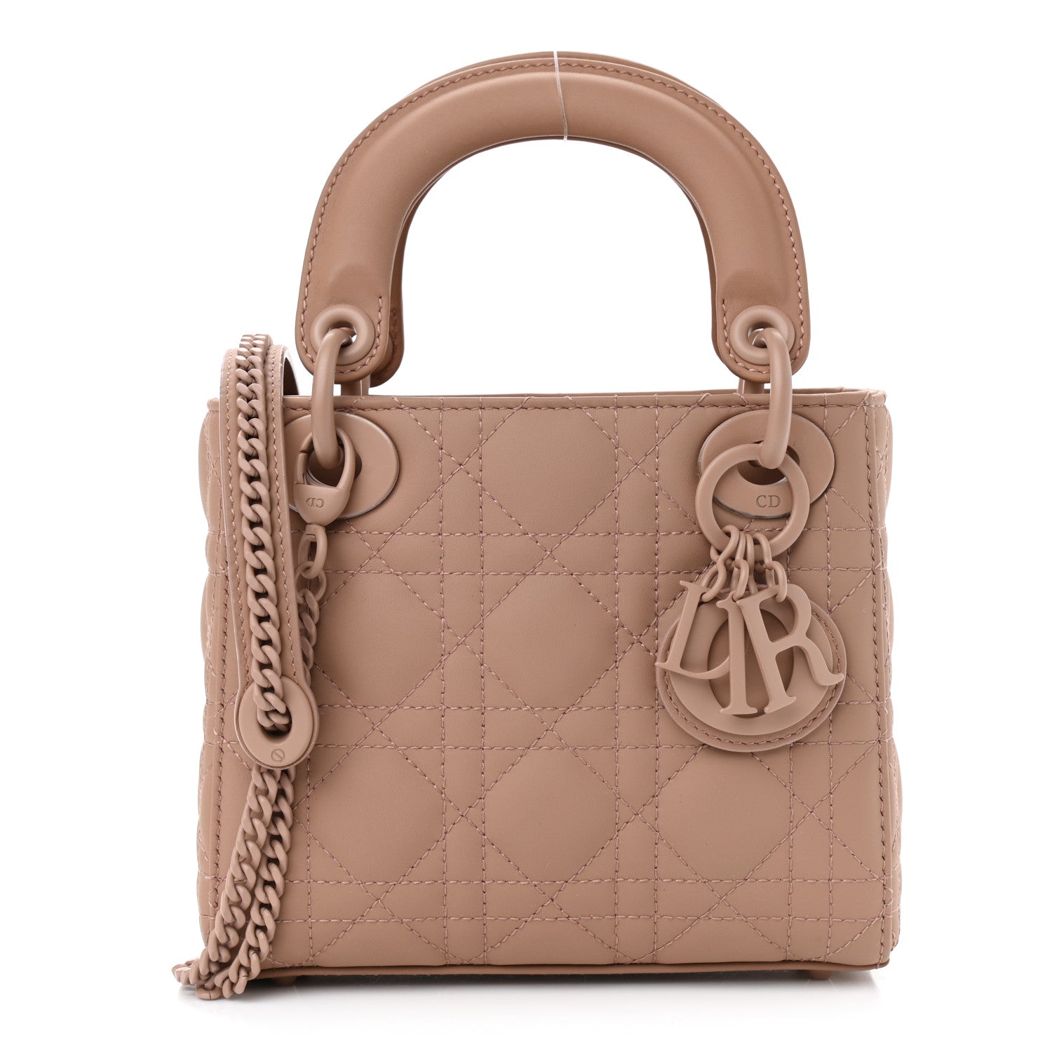 Christian Dior Ultra Matte Calfskin Cannage Mini Lady Dior Light Beige 1 of 9