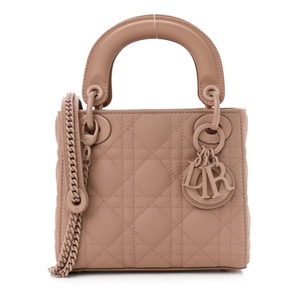 Christian Dior Ultra Matte Calfskin Cannage Mini Lady Dior Light Beige 1 of 9