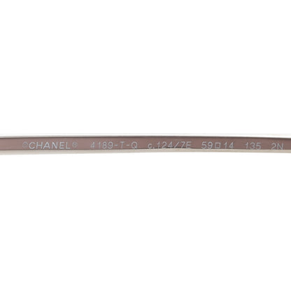 Chanel Metal Aviator CC Sunglasses 4189-T-Q Pink 5 of 9