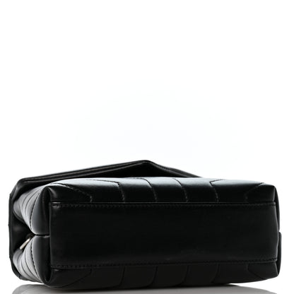 Saint Laurent Calfskin Y Quilted Monogram Toy Loulou Crossbody Bag Black 3 of 11