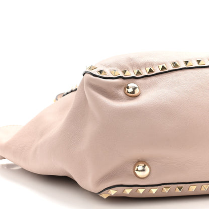 Valentino Garavani Vitello Medium Rockstud Tote Poudre 8 of 15