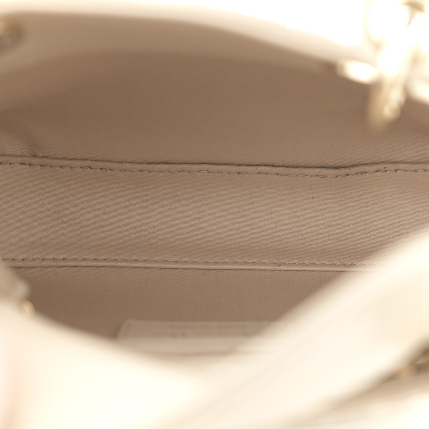 Lambskin Cannage Beaded Embroidered Mini Lady Dior Caramel Beige