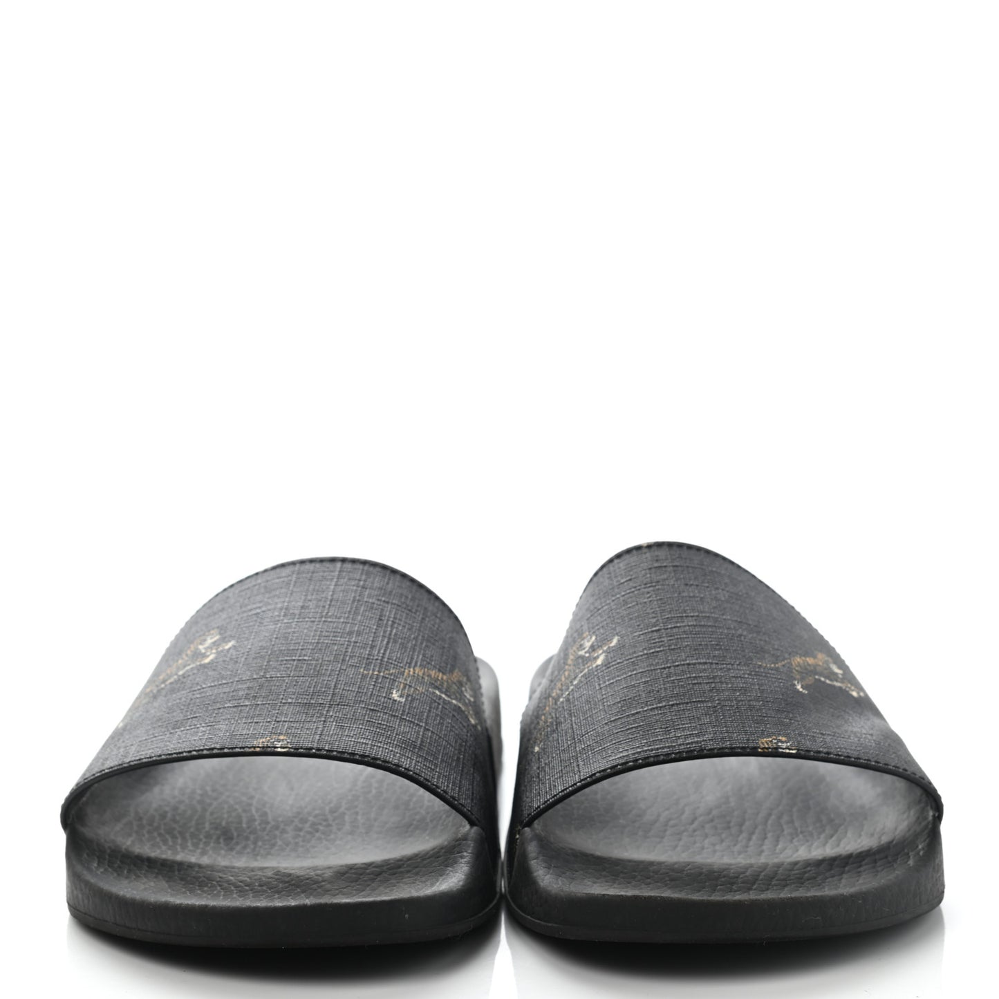 GG Supreme Monogram Tigers Mens Slide Sandals 11 Black Multicolor