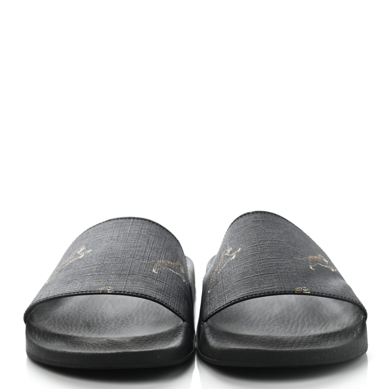 Gucci GG Supreme Monogram Tigers Mens Slide Sandals 11 Black Multicolor 2 of 9
