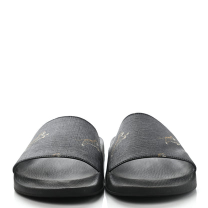 Gucci GG Supreme Monogram Tigers Mens Slide Sandals 11 Black Multicolor 2 of 9