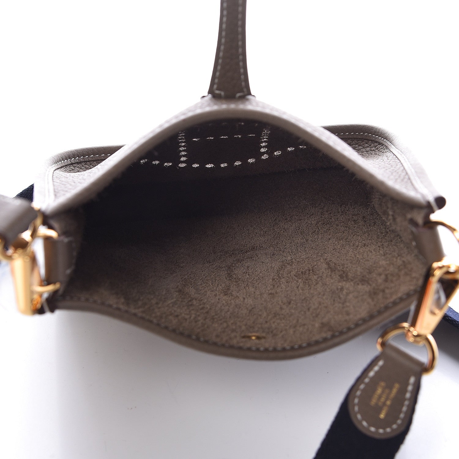 Hermes Taurillon Clemence Amazone Evelyne TPM Etoupe Bleu Indigo 5 of 11