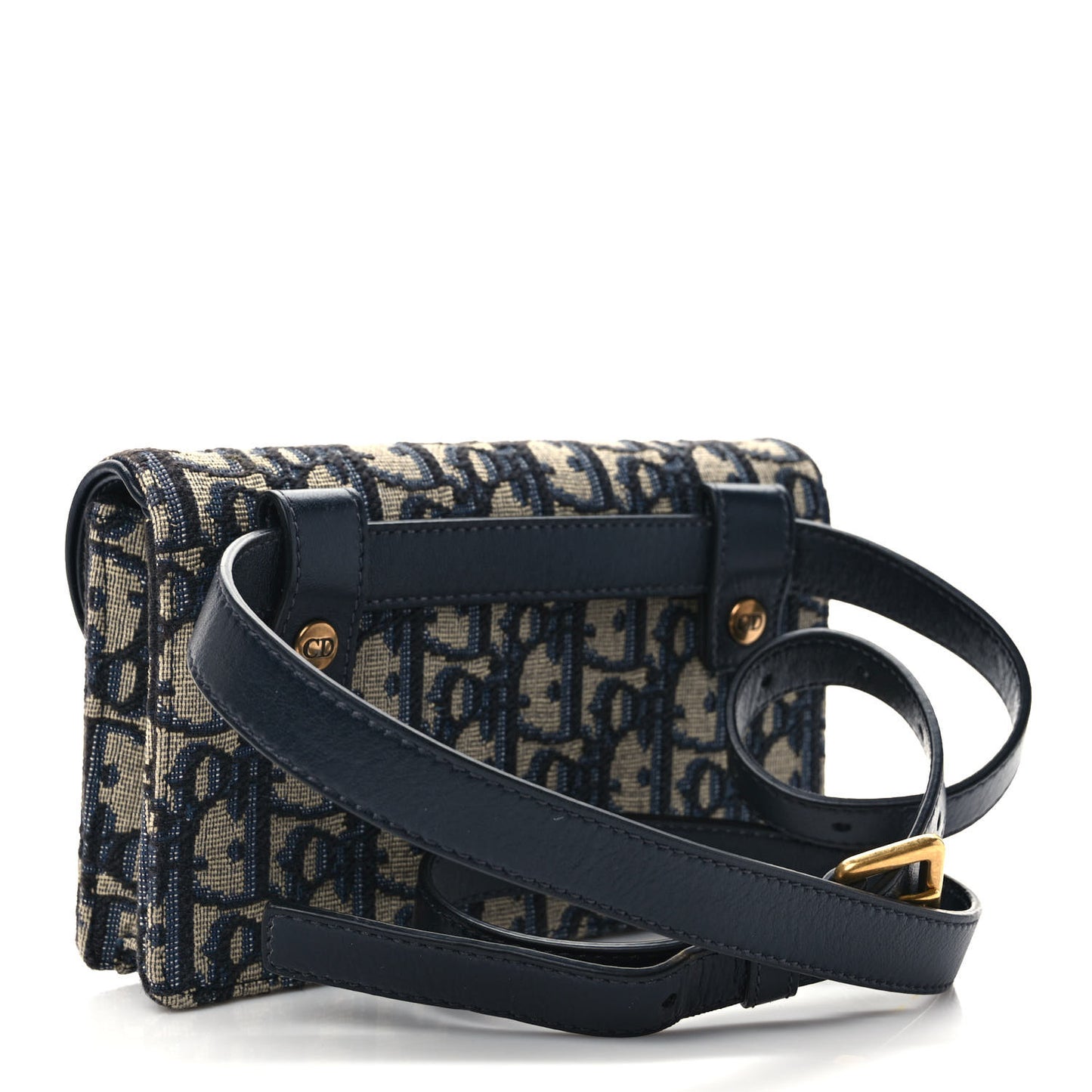 Oblique Saddle Belt Bag Blue