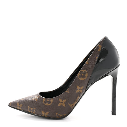 Louis Vuitton Monogram Cherie Pumps 37 Black 1 of 9