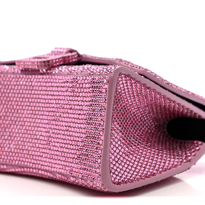 Balenciaga Strass Suede Hourglass Top Handle Bag XS Pink 11 of 11