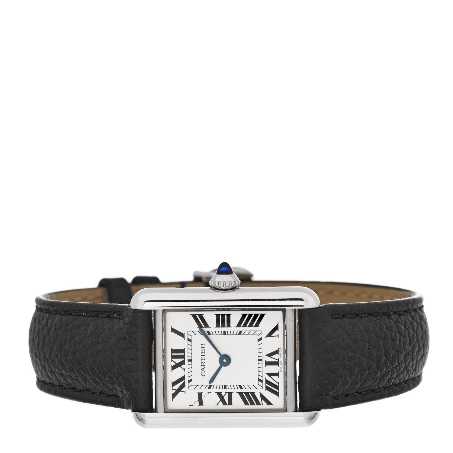 Cartier Stainless Steel Calfskin 22mm Must de Cartier Tank Quartz Watch 2 of 5