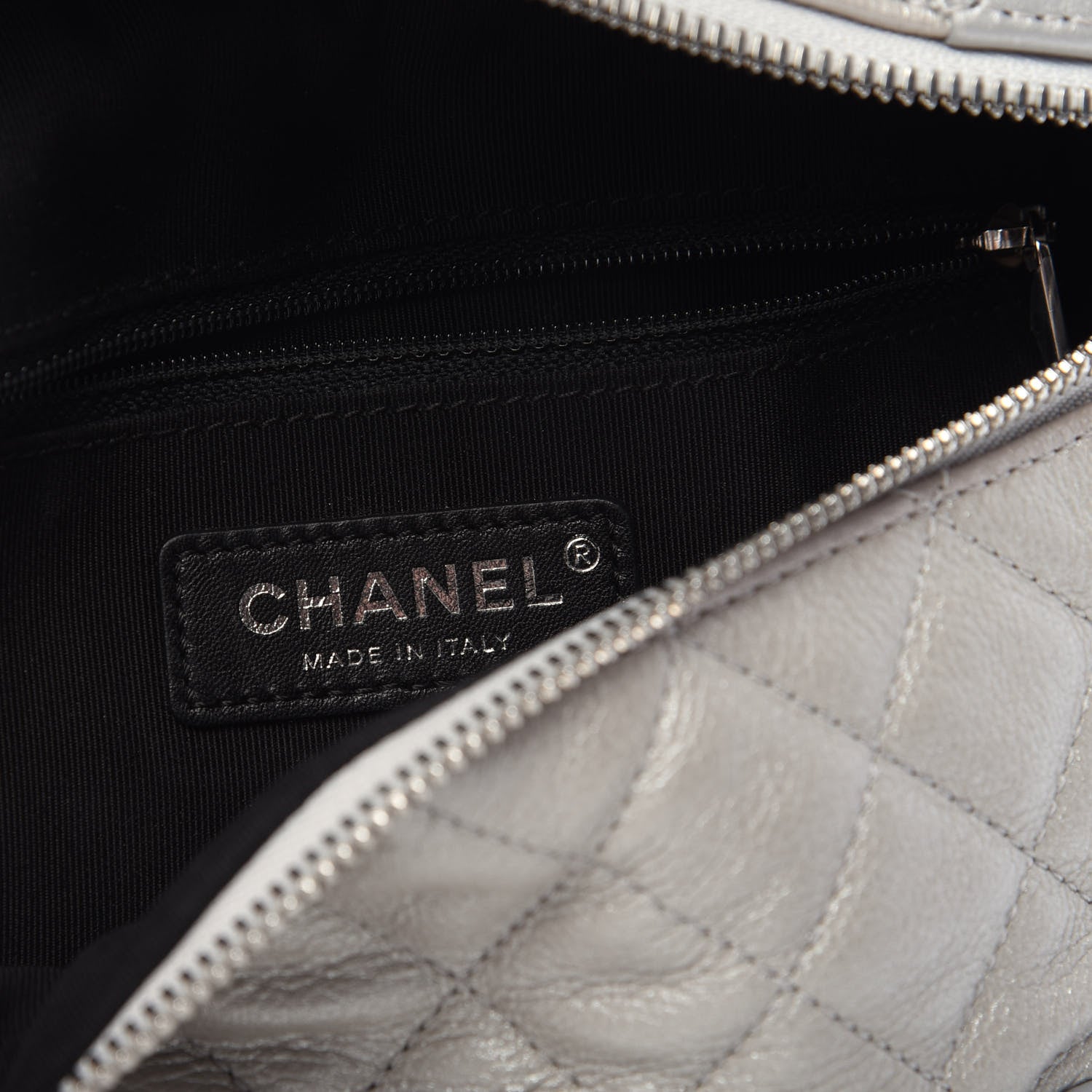 Chanel Metallic Calfskin Camera Case Silver 6 of 10