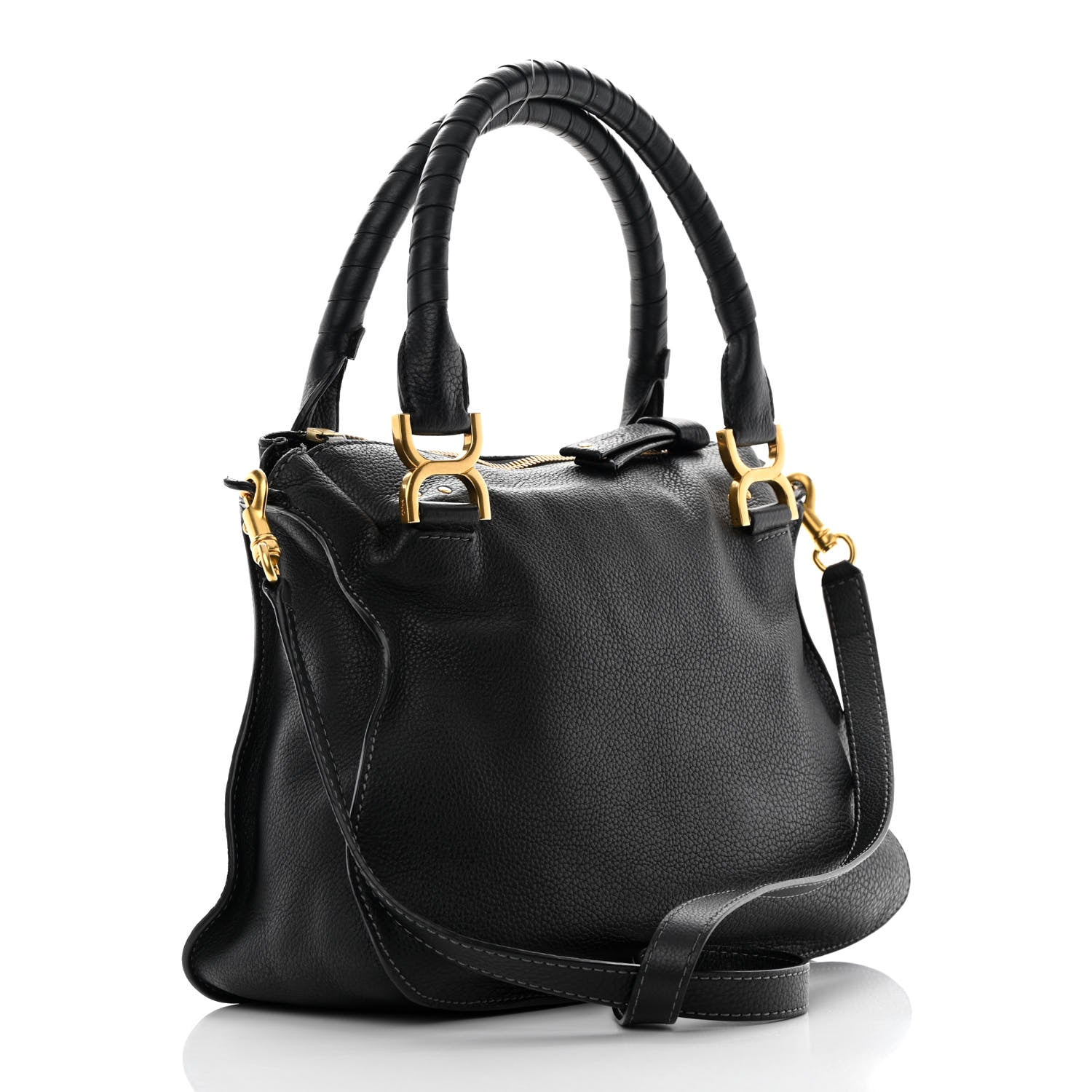 Chloe Calfskin Medium Marcie Satchel Black 3 of 18