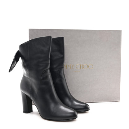 Jimmy Choo Smooth Calfskin Marlene 85 Boots 40 Black 9 of 9
