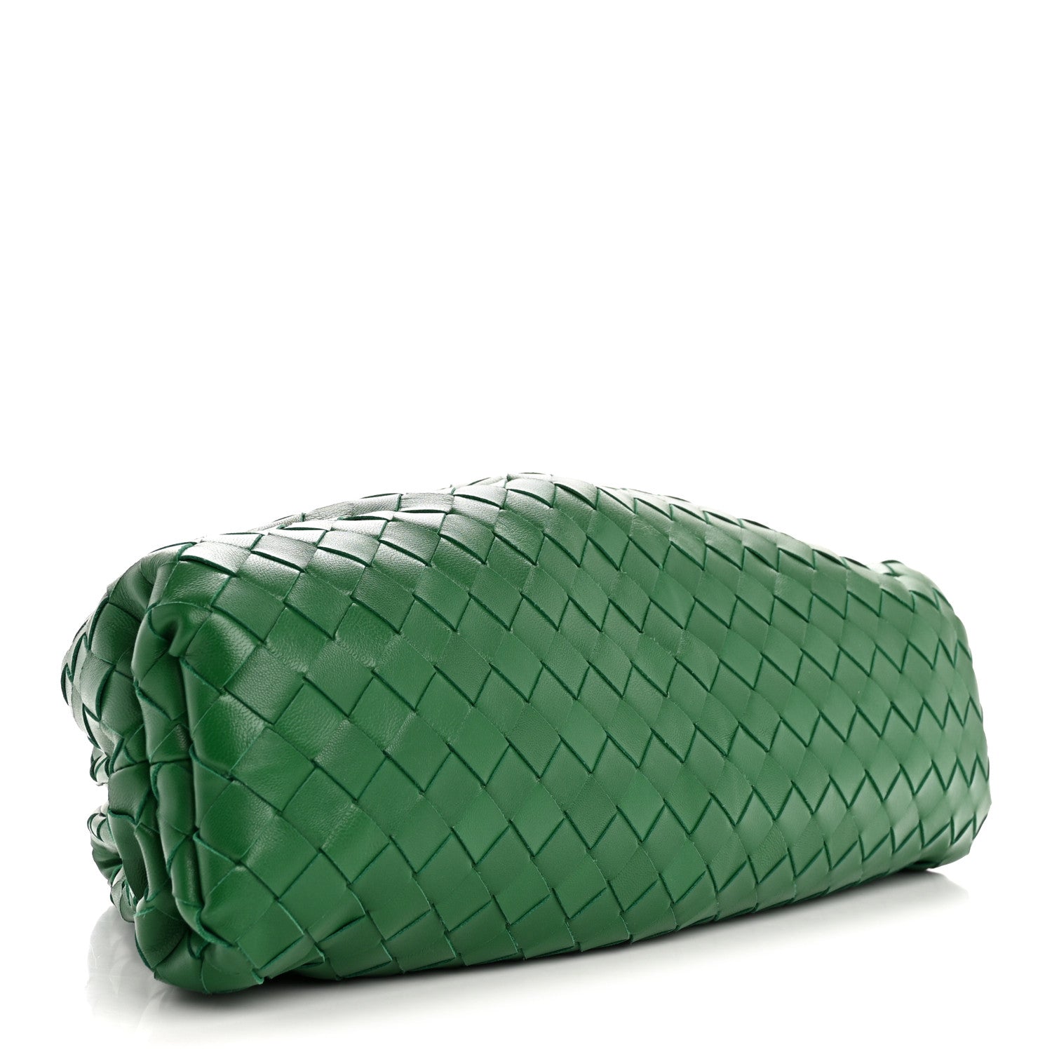 Bottega Veneta Nappa Maxi Intrecciato The Pouch Oversized Clutch Racing Green 4 of 11