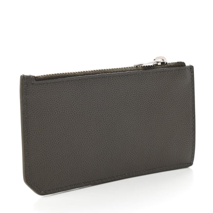 Saint Laurent Graine De Poudre 5 Fragments Zip Pouch Card Holder Olive 3 of 11