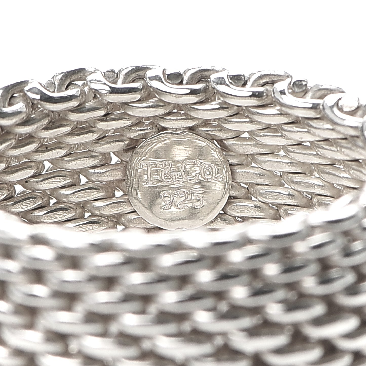 Sterling Silver Somerset Mesh Ring 54 7