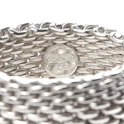 Tiffany Sterling Silver Somerset Mesh Ring 54 7 4 of 4