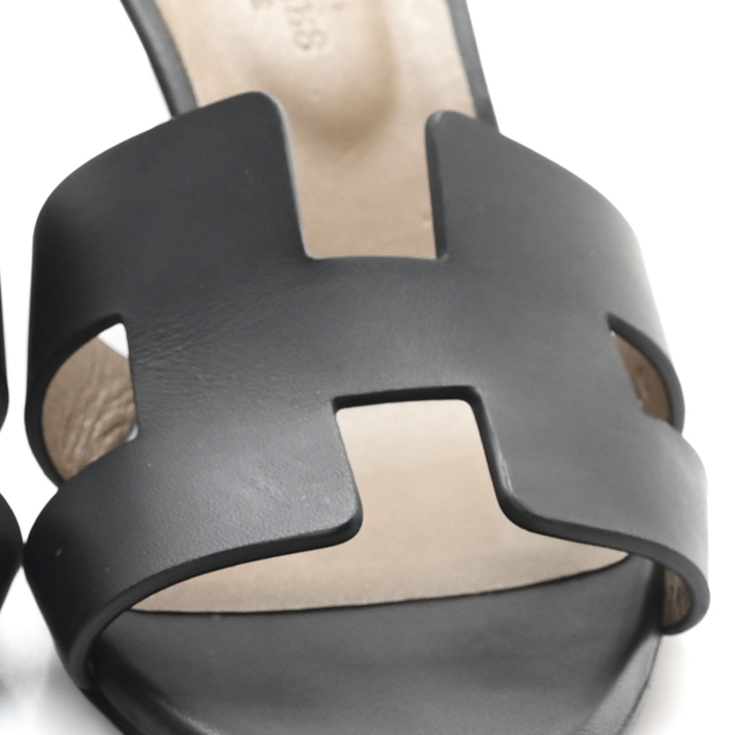 Hermes Calfskin Legend Wedge Sandals 36.5 Black 10 of 10