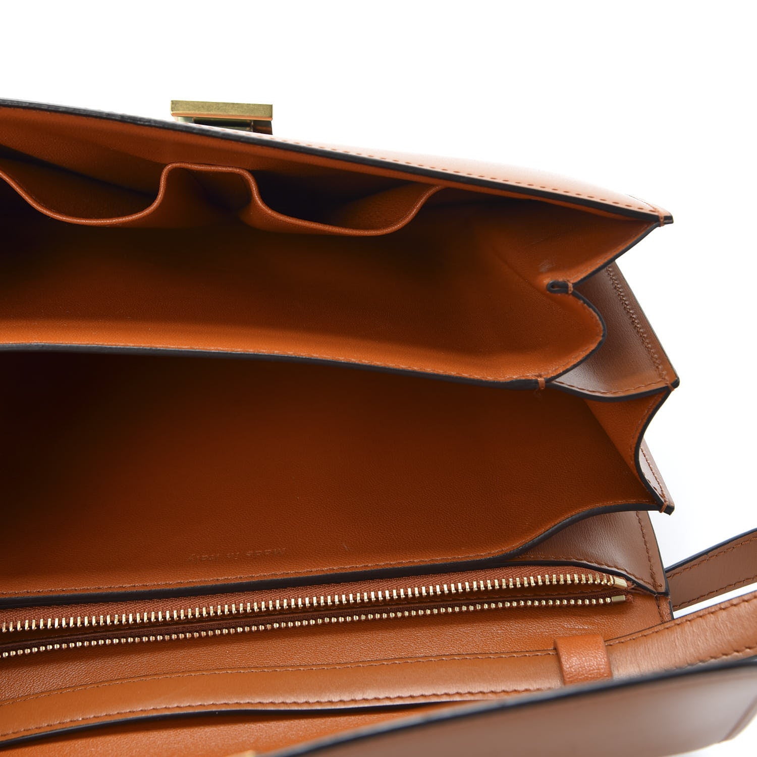 Celine Box Calfskin Medium Classic Box Flap Bag Chestnut 4 of 9
