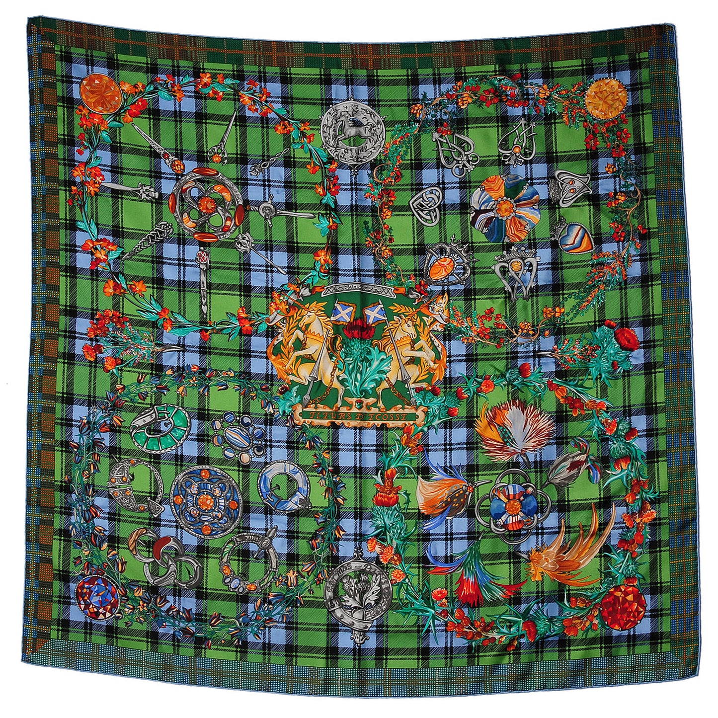 Silk Fleurs D'Ecosse Scarf 90