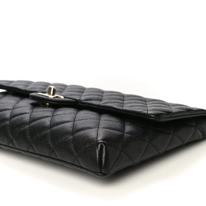 Chanel Caviar Quilted Flap Clutch Black 9 of 13