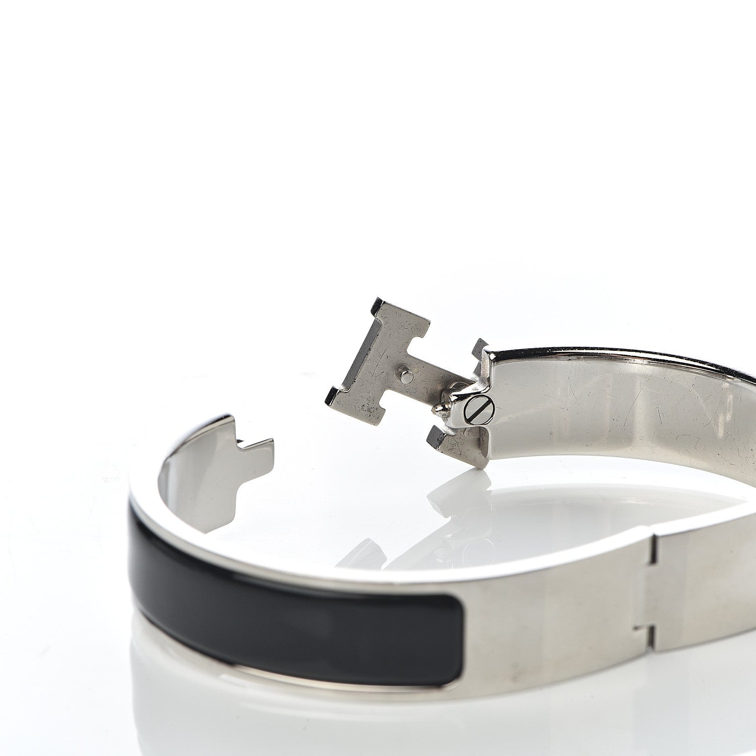 Hermes Enamel Narrow Clic Clac H Bracelet PM Black 5 of 6