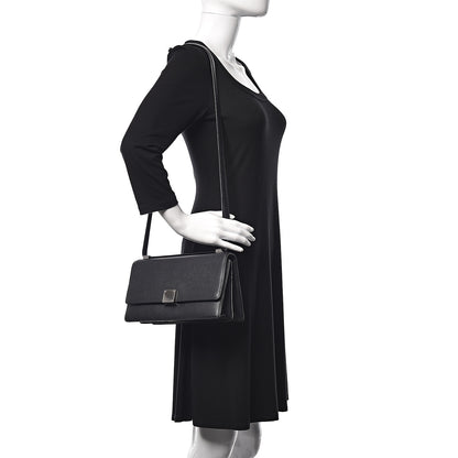 Celine Baby Grained Calfskin Small Case Flap Black 2 of 17