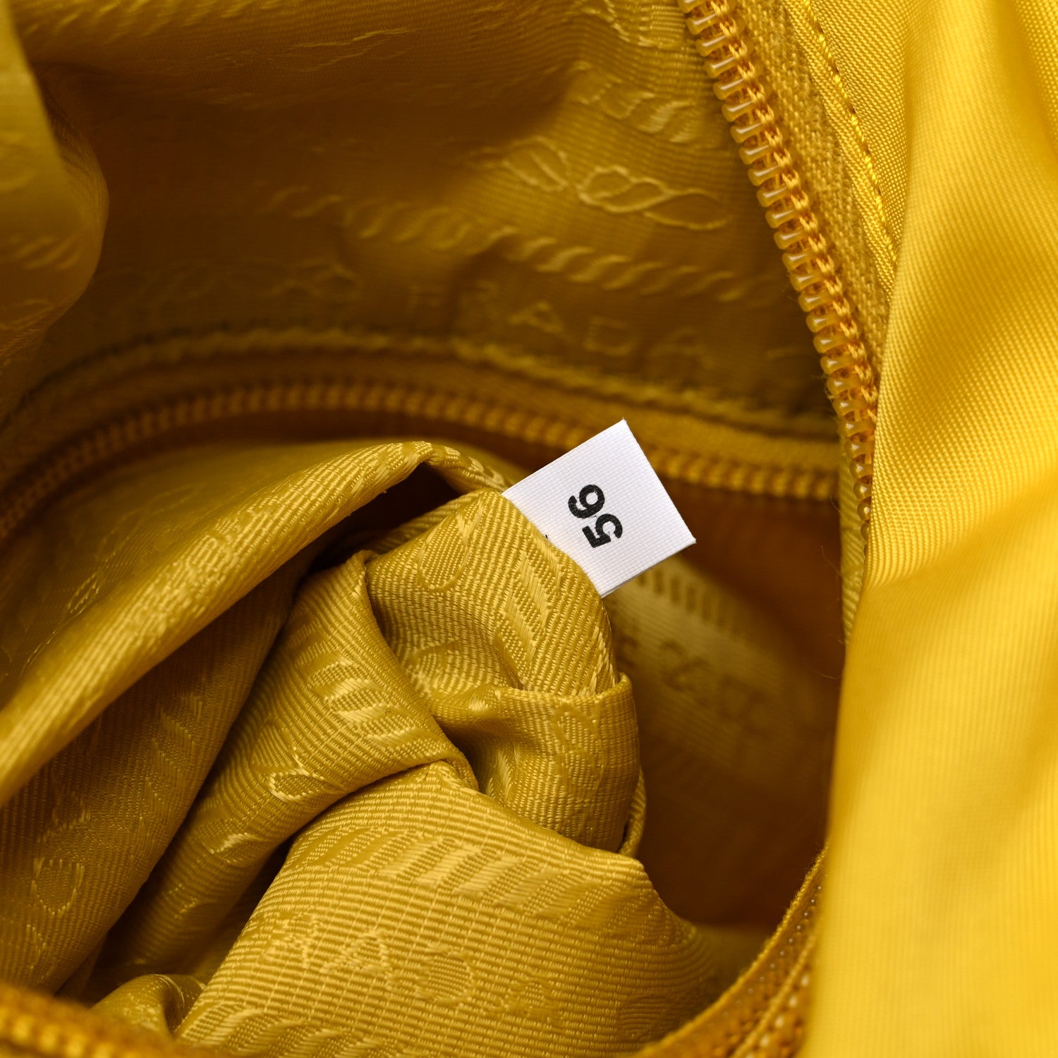 Prada Re-Nylon Vitello Metal Triangle Logo Sling Backpack Giallo 8 of 11