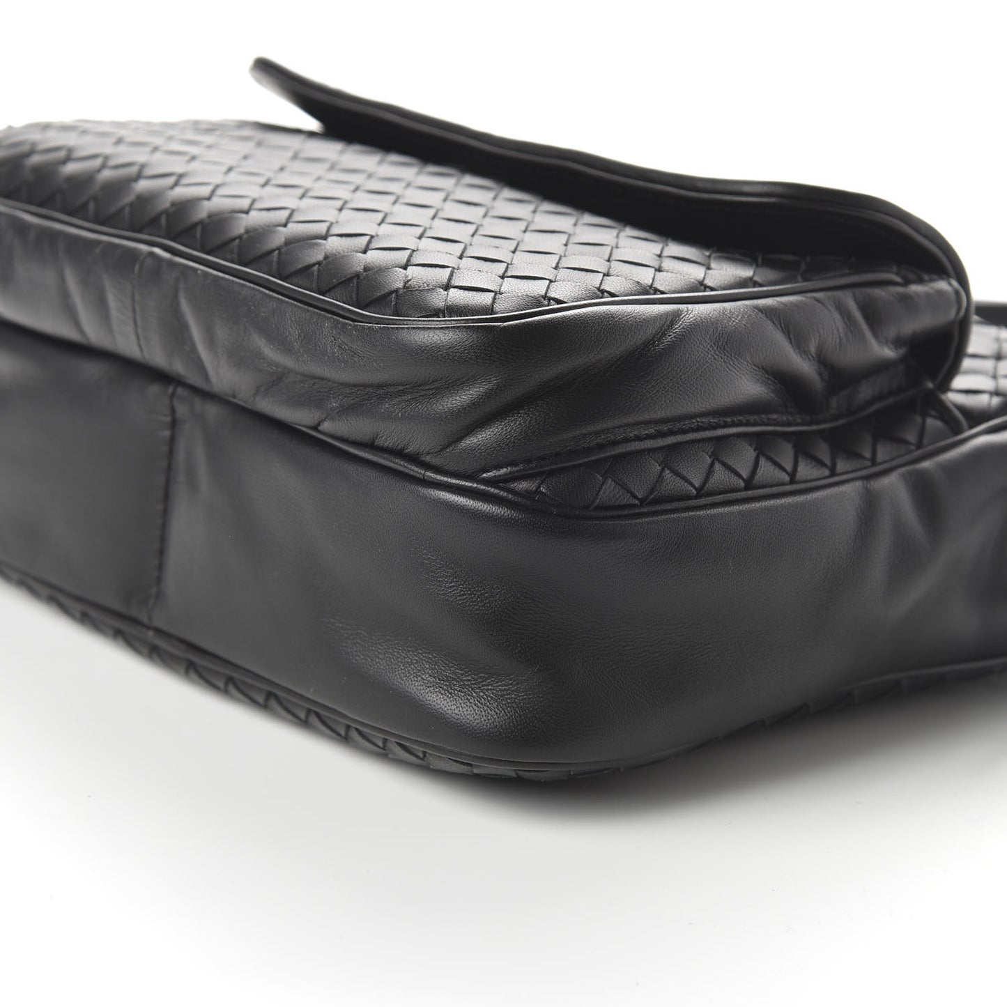 Nappa Intrecciato Messenger Bag Black