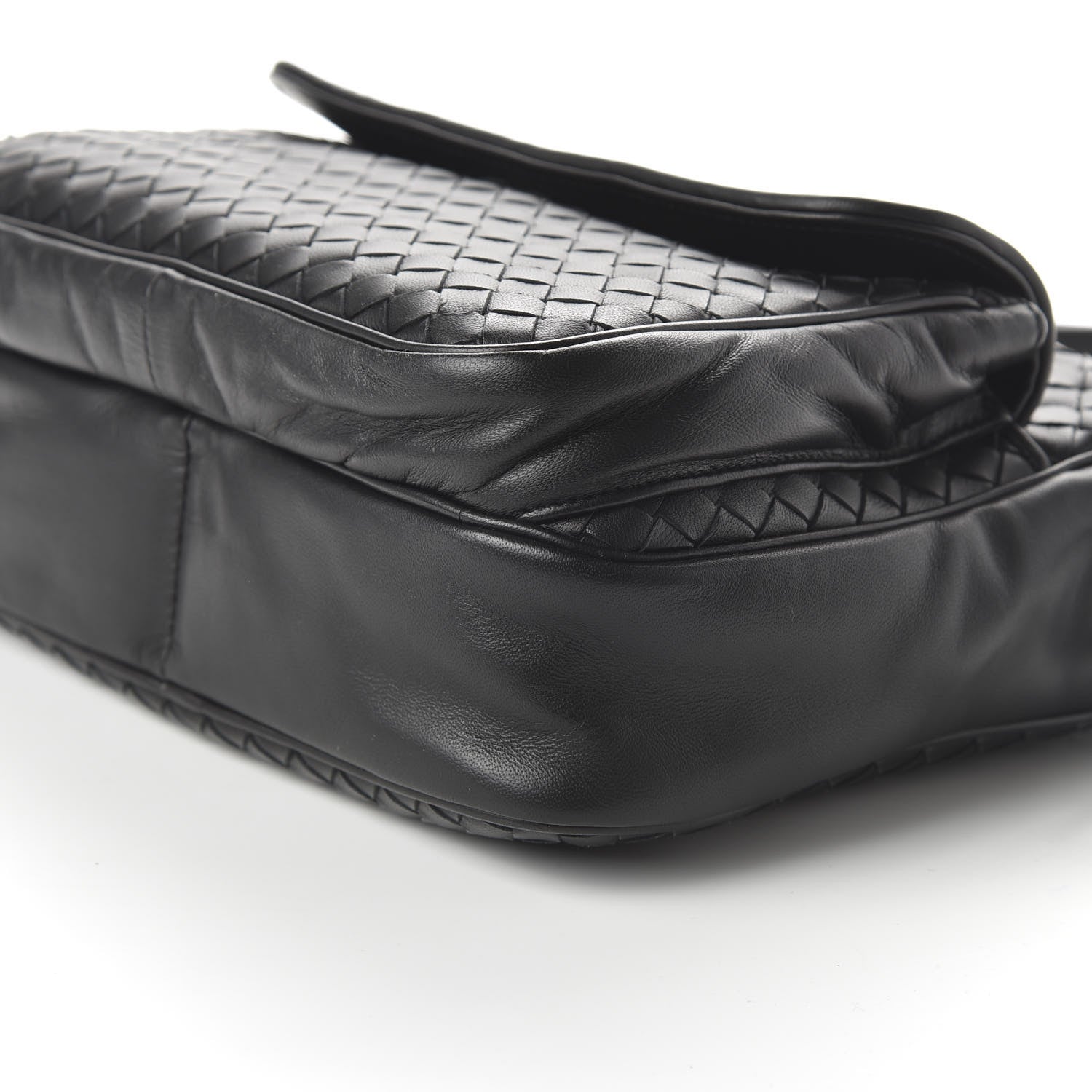 Bottega Veneta Nappa Intrecciato Messenger Bag Black 7 of 9