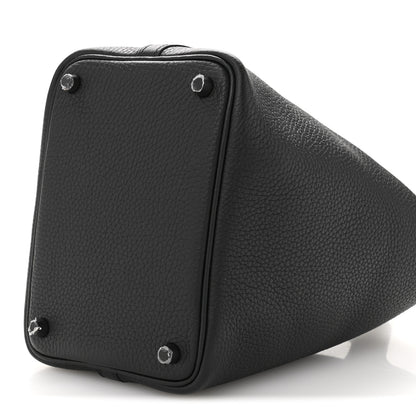 Hermes Taurillon Clemence Monochrome Picotin Lock 18 PM Black 10 of 11