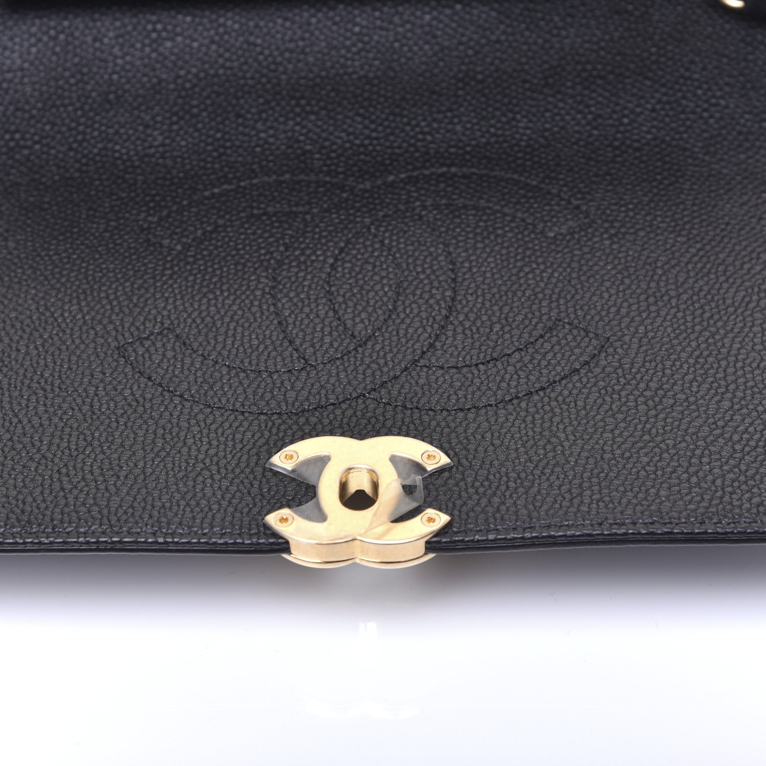 Chanel Caviar Diamond Stitched Small Top Handle Flap Black 13 of 18