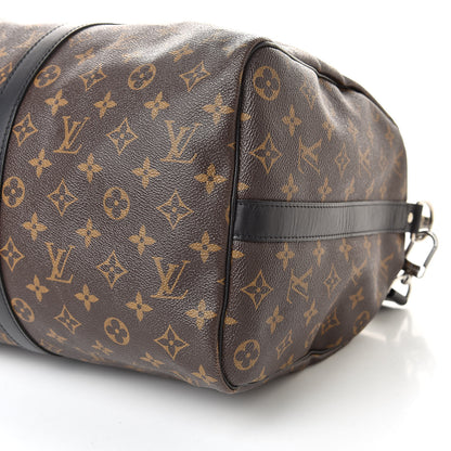 Louis Vuitton Monogram Macassar Keepall Bandouliere 45 9 of 10