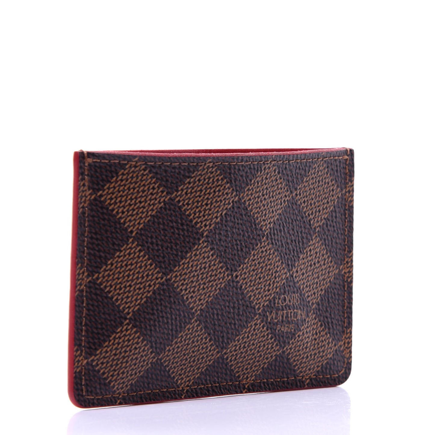 Damier Ebene Caissa Card Holder Cherry