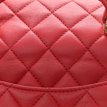 Chanel Lambskin Quilted Mini Top Handle Rectangular Flap Red 11 of 13