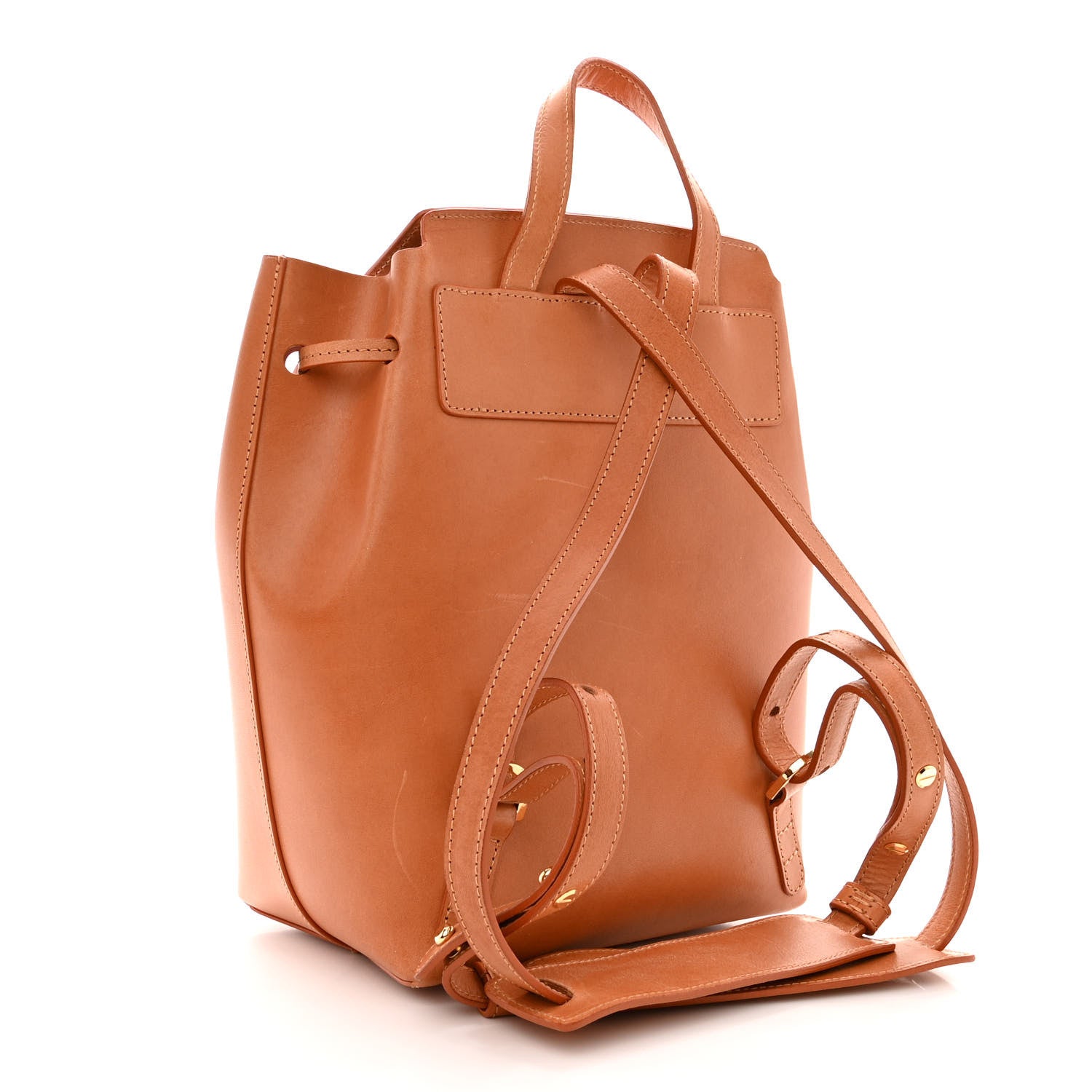 Mansur Gavriel Vegetable Tanned Calfskin Mini Backpack Cammello Rosa 3 of 10