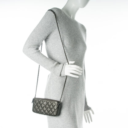 Chanel Caviar Quilted Small Clutch With Chain Dark Charcoal 2 of 7