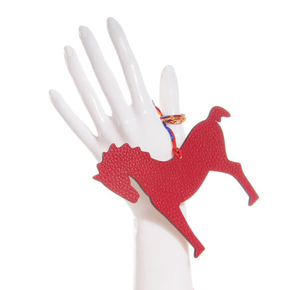 Hermes Epsom Togo Petit H Bag Charm Horse GM 2 of 4