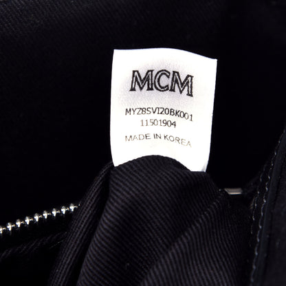 MCM Visetos Crossbody Pouch Black 7 of 9