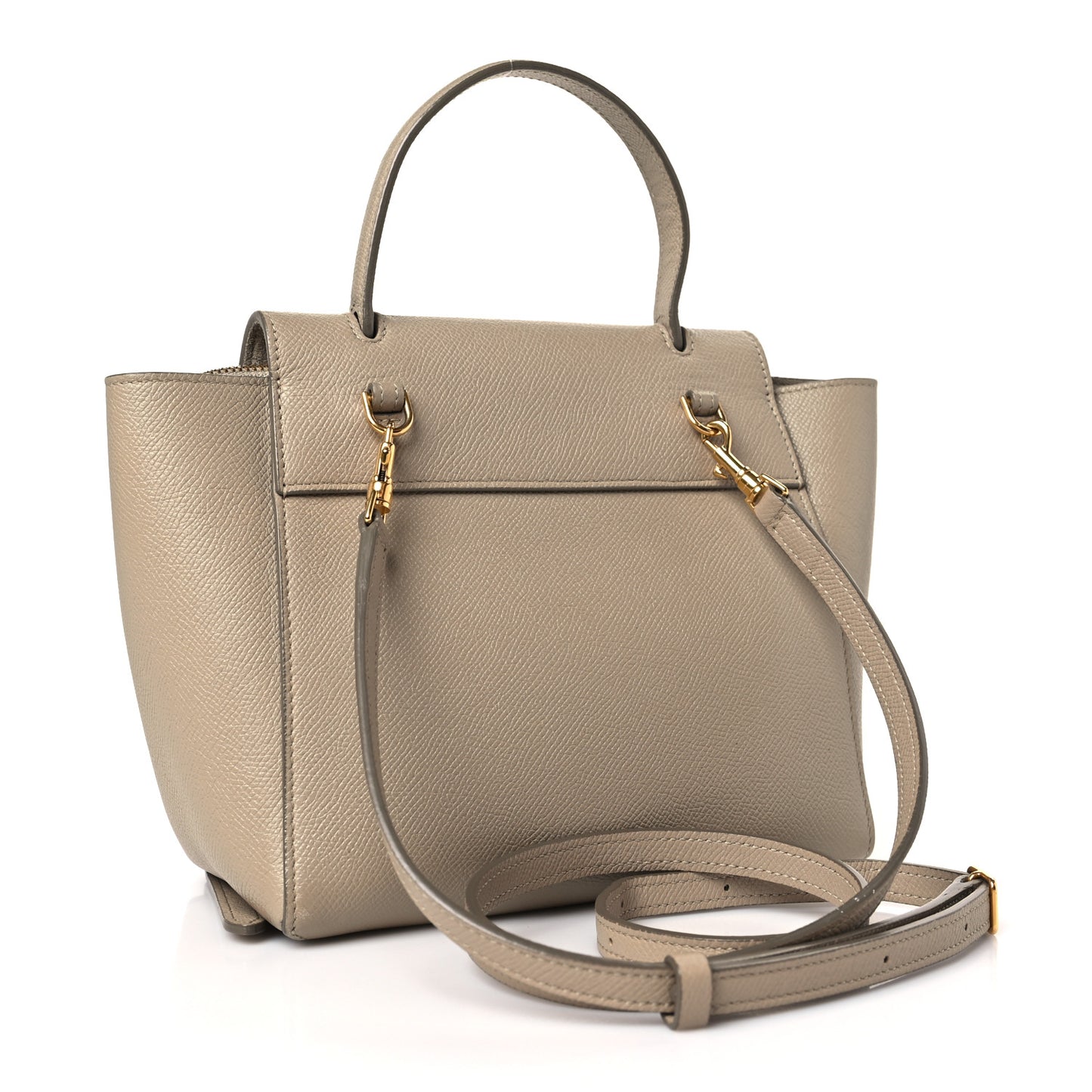 Grained Calfskin Nano Belt Bag Light Taupe