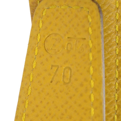 Hermes Courchevel Reversible H Belt 70 Black and Jaune 4 of 7