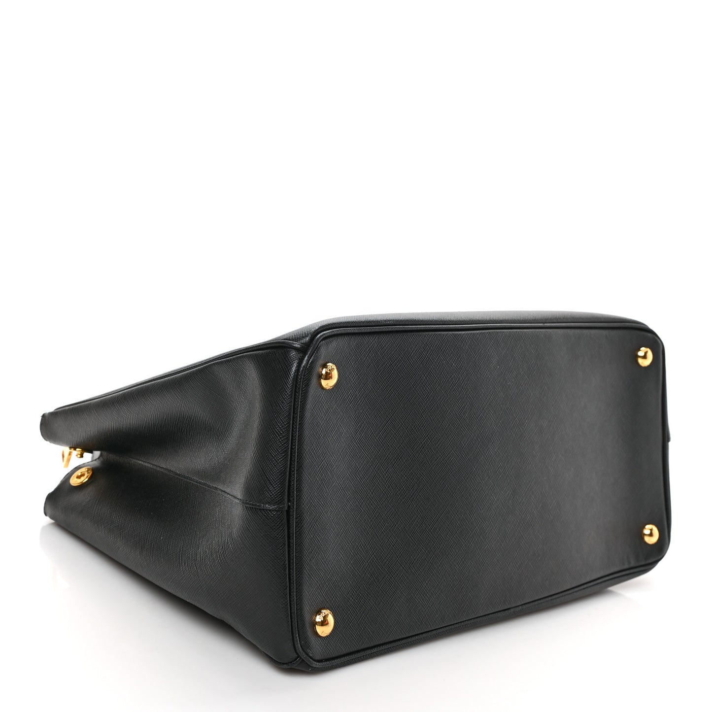 Saffiano Large Galleria Double Zip Tote Black